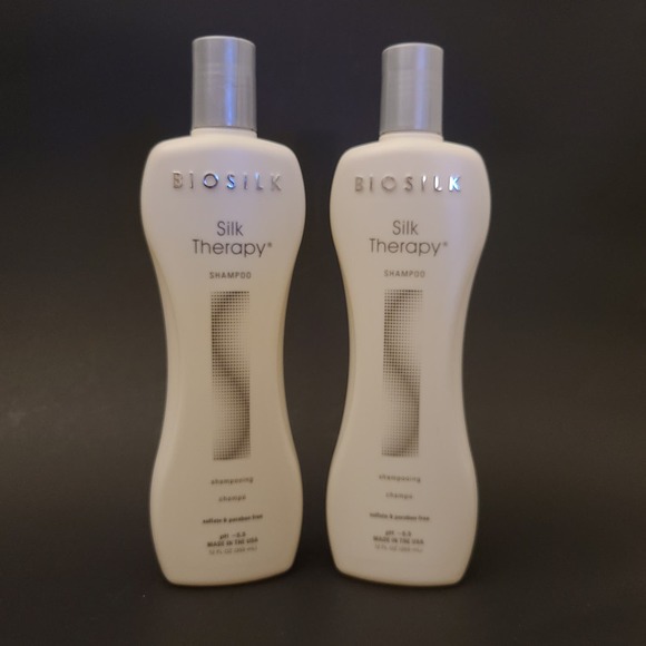 Set of 2 BIOSILK Silk Therapy Shampoo, pH 5.5, 12 fl oz - Picture 1 of 4